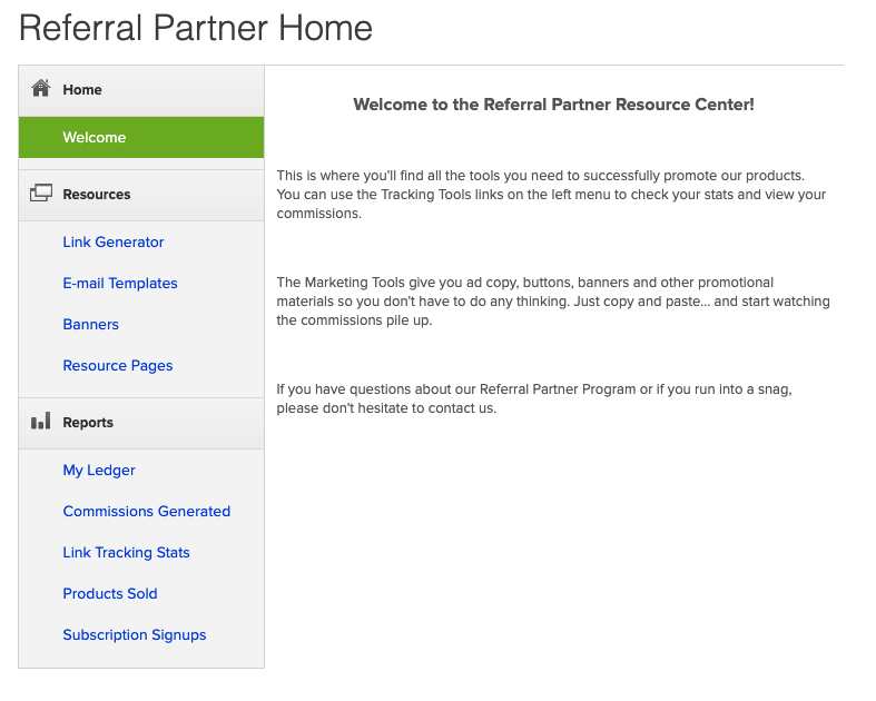Affiliate Partner Portal
