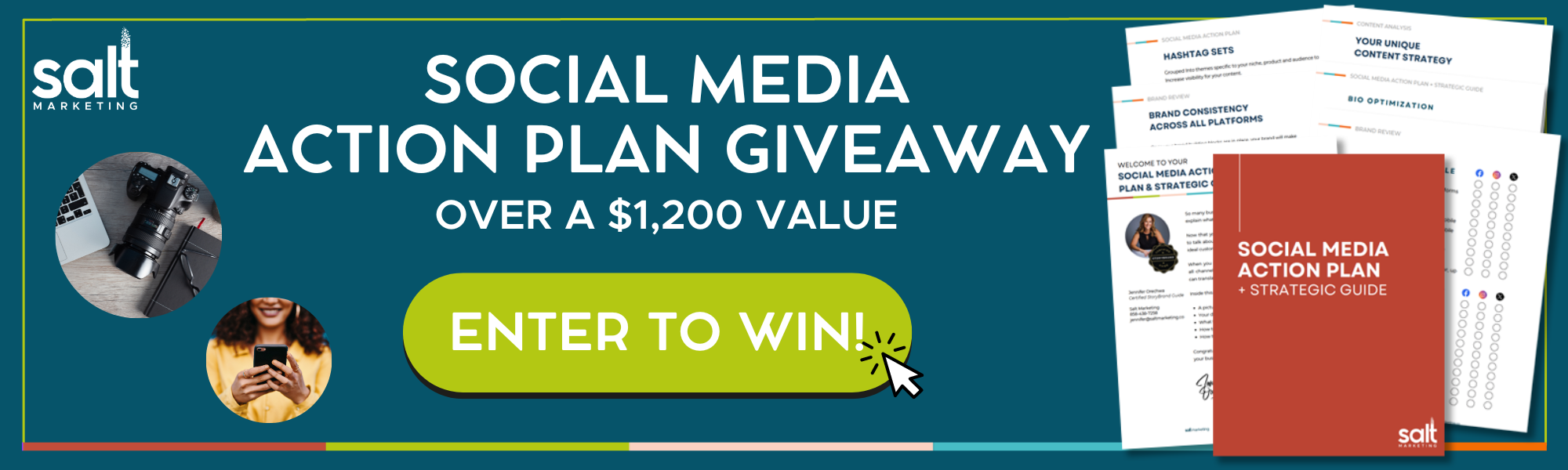 Social media Action Plan Giveaway Banner Ad Graphic